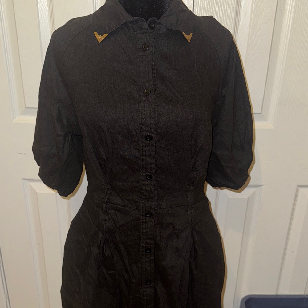 Chic Black Long Sleeve Dress - Picture 2 of 13